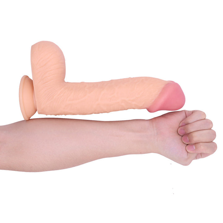 11-Inch Realistic Silicone Pleasure Product, Stable Base