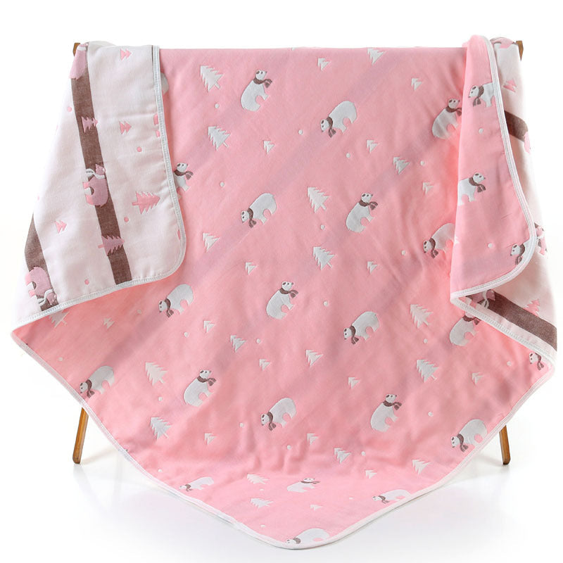 Baby Muslin Blanket, 100% Cotton, 6-Layer Summer Swaddle