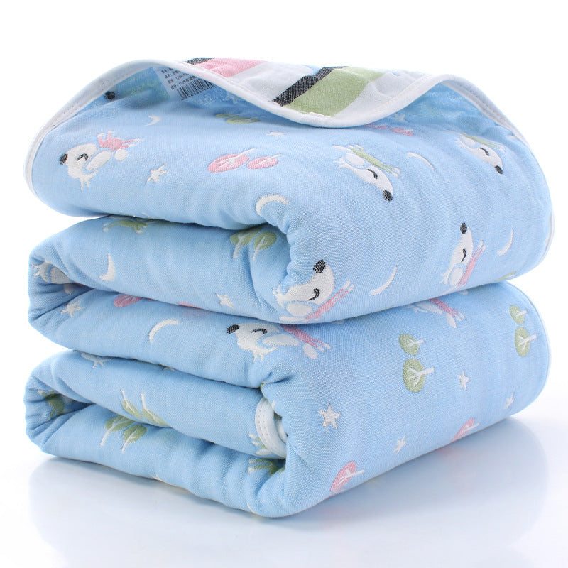Baby Muslin Blanket, 100% Cotton, 6-Layer Summer Swaddle