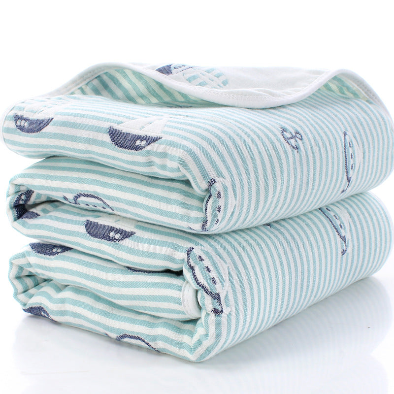 Baby Muslin Blanket, 100% Cotton, 6-Layer Summer Swaddle