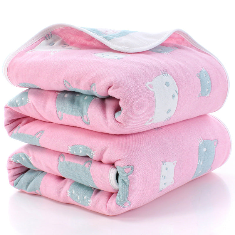 Baby Muslin Blanket, 100% Cotton, 6-Layer Summer Swaddle