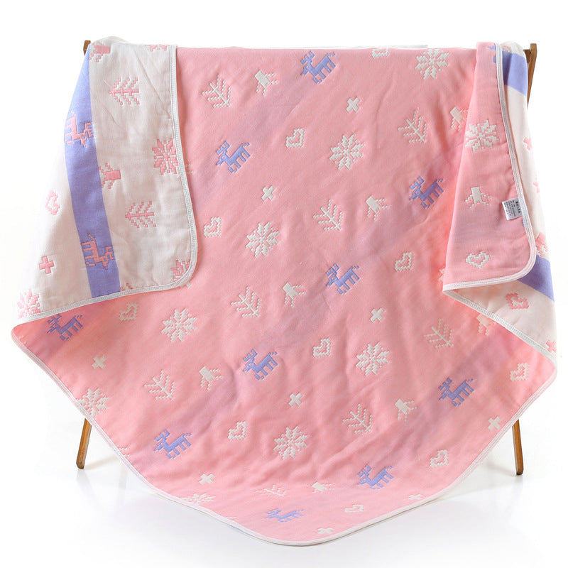 Baby Muslin Blanket, 100% Cotton, 6-Layer Summer Swaddle