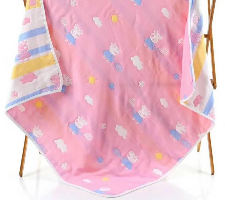 Baby Muslin Blanket, 100% Cotton, 6-Layer Summer Swaddle