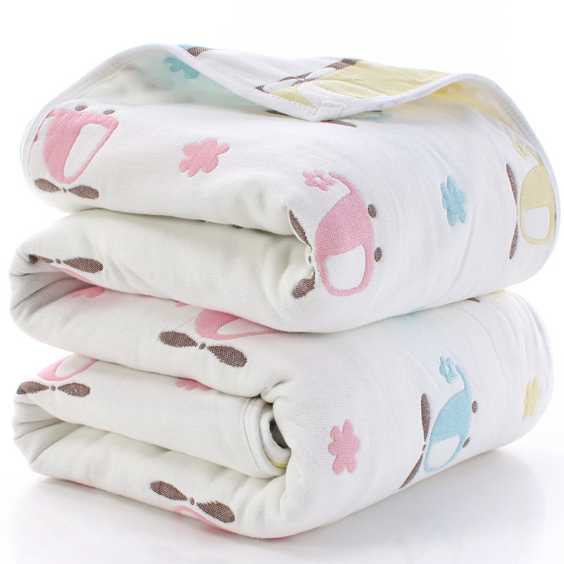 Baby Muslin Blanket, 100% Cotton, 6-Layer Summer Swaddle