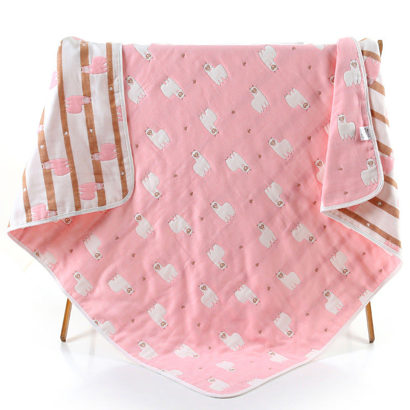 Baby Muslin Blanket, 100% Cotton, 6-Layer Summer Swaddle