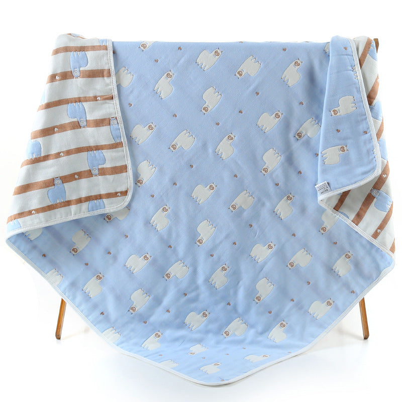 Baby Muslin Blanket, 100% Cotton, 6-Layer Summer Swaddle
