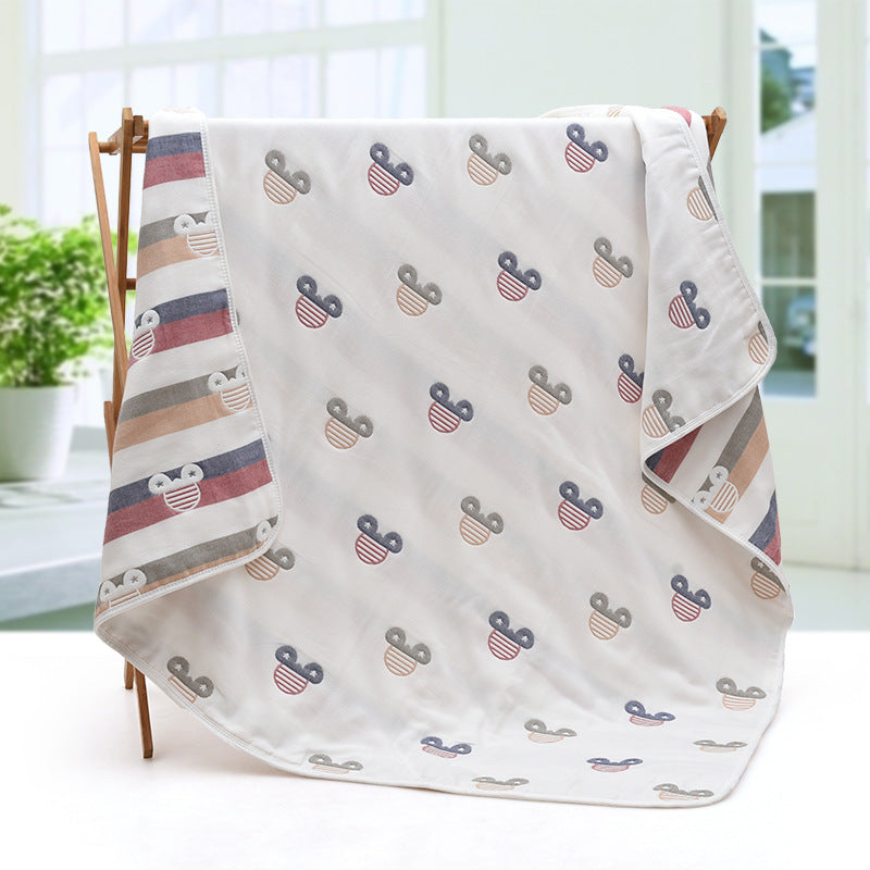 Baby Muslin Blanket, 100% Cotton, 6-Layer Summer Swaddle