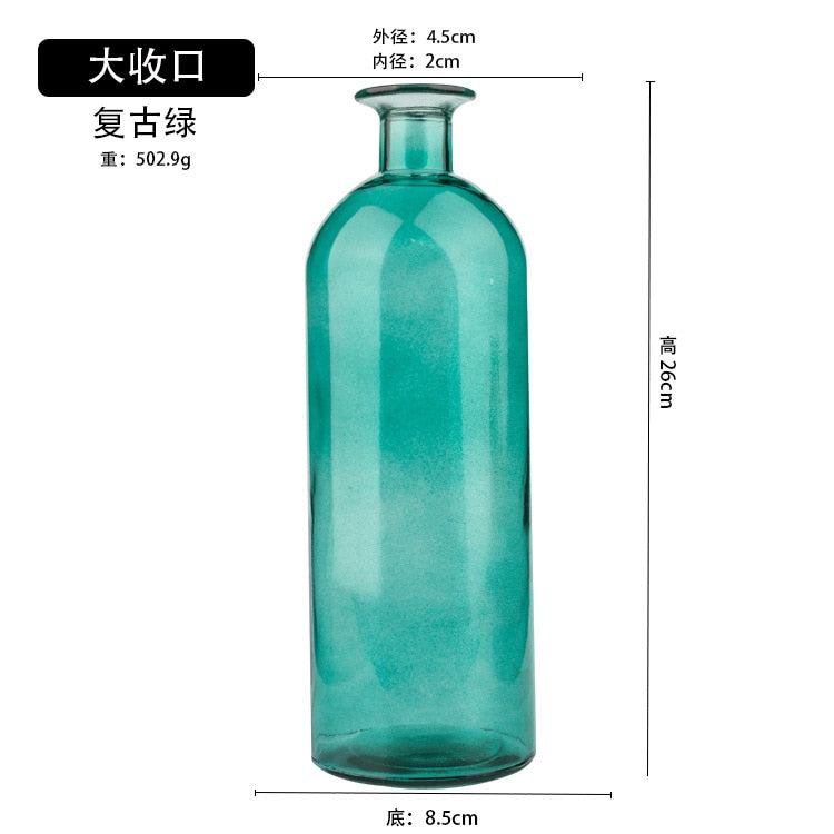 Nordic Tinted Glass Bud Vase for Dried Flowers