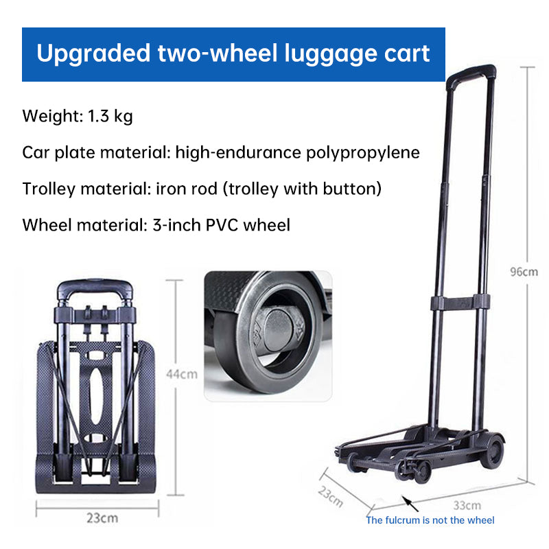 Foldable Luggage Cart with Telescoping Handle, 1.3 kg