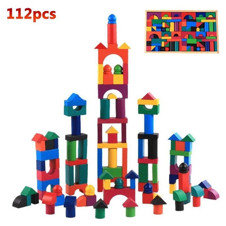 Wooden Domino Building Blocks for Creative Learning