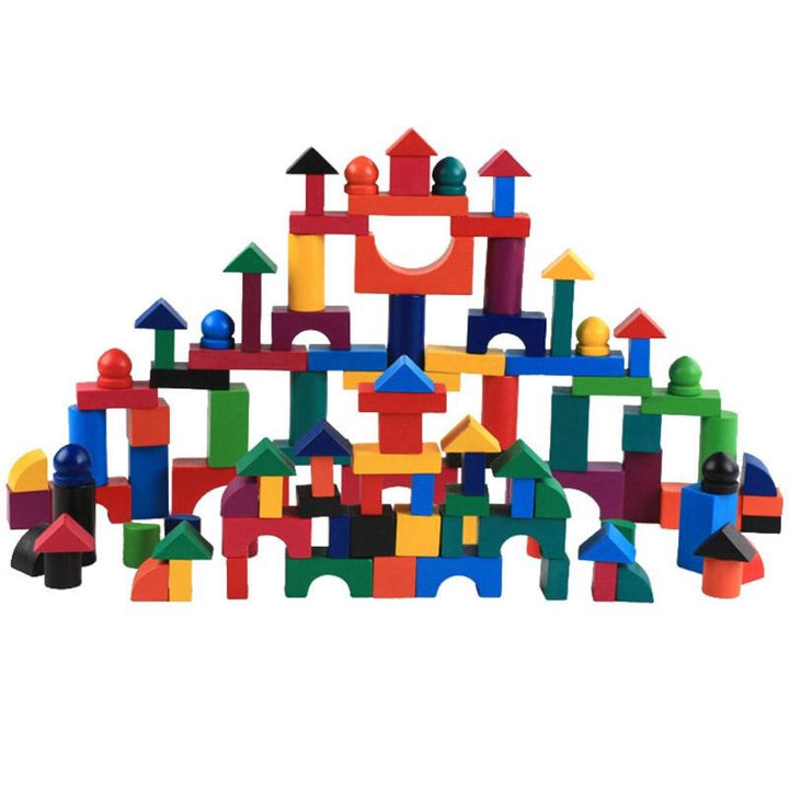 Wooden Domino Building Blocks for Creative Learning
