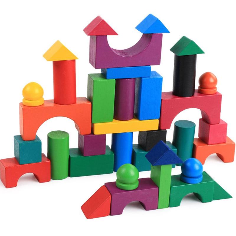 Wooden Domino Building Blocks for Creative Learning
