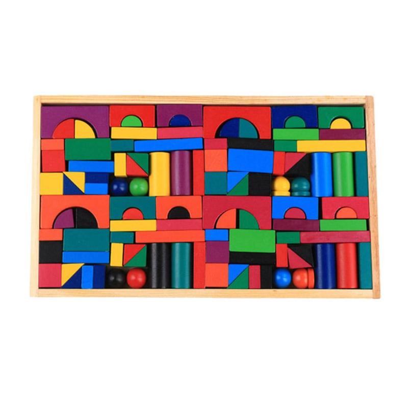 Wooden Domino Building Blocks for Creative Learning
