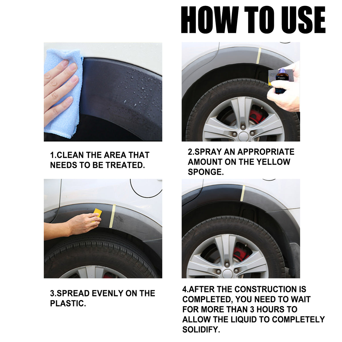 Automotive Plastic Restorer for Faded Trim & Panels