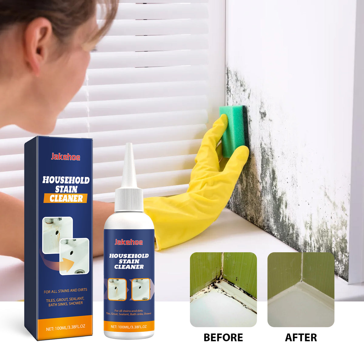 Household Stain Cleaner for Mold, Grout, Tile & Seals