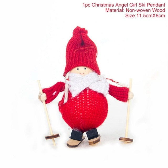 Ski Angel Christmas Ornament for Whimsical Holiday Cheer