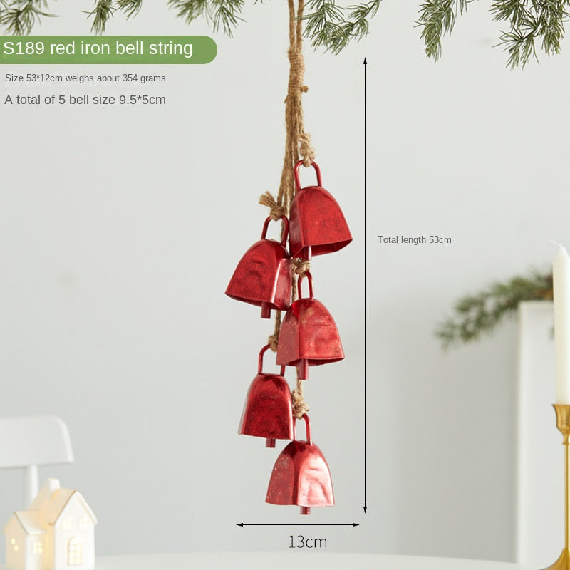 Christmas Bell Hanging Ornaments for Rustic Holiday Charm