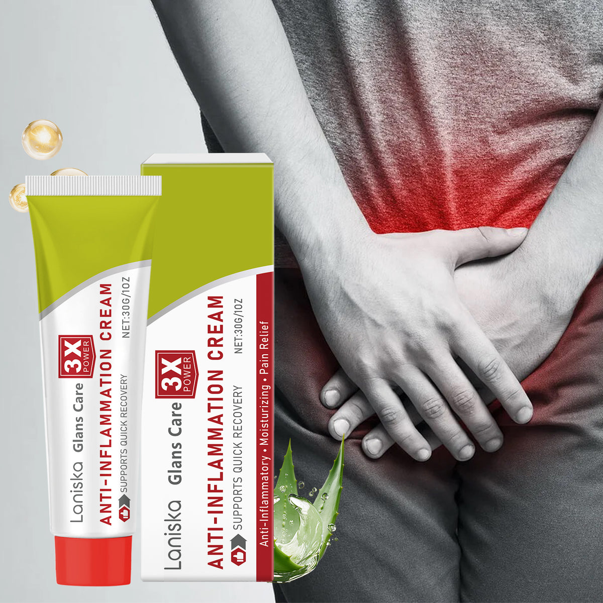 Men’s Anti-Inflammation Relief Cream — Soothes with 3X Fast