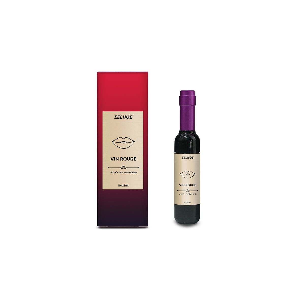 Lip Tint Long-Lasting Wine Red, Non-Stick Cup Color