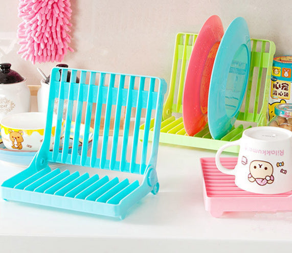 Collapsible Dish Rack That Folds Flat for Small Kitchens
