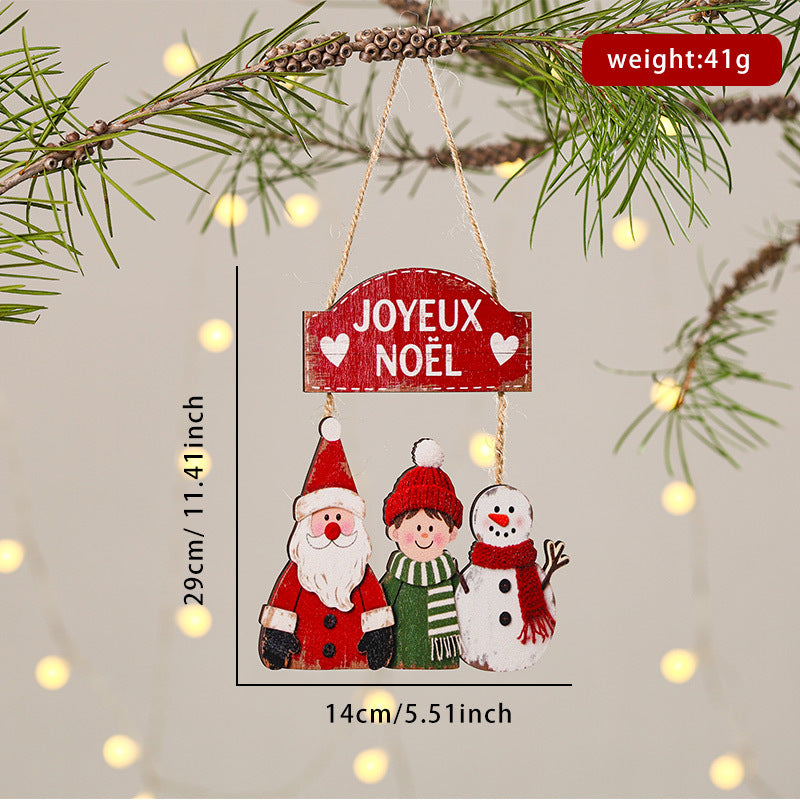 Christmas Welcome Door Sign – Rustic Wooden Decor