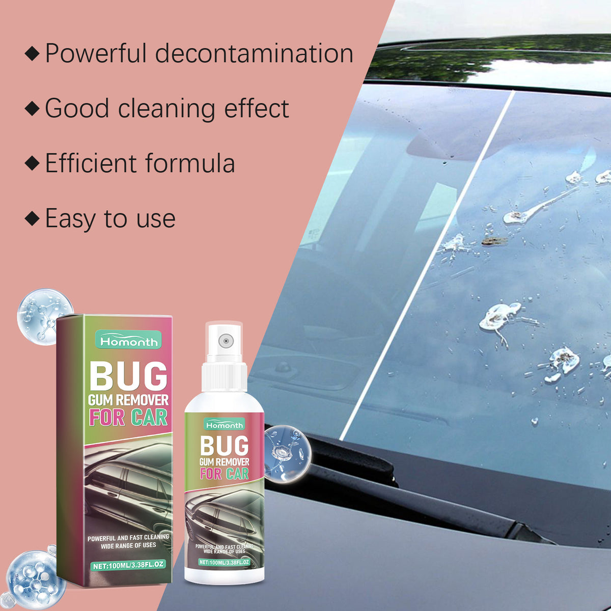 Car Tar Remover Spray for Fast Bug & Resin Cleanup