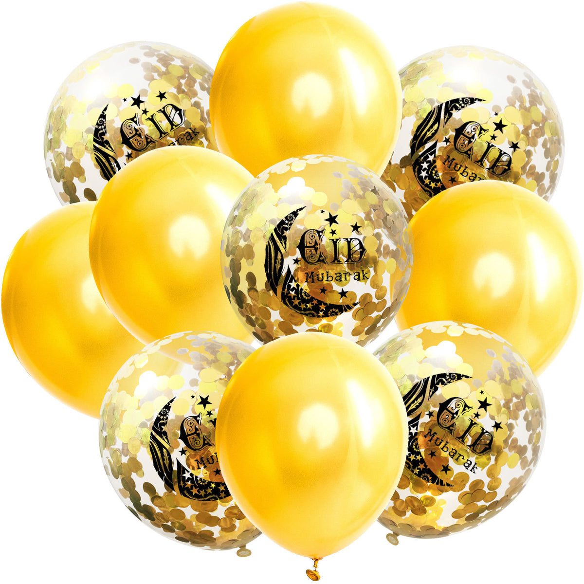 Ramadan Kareem Balloon Set With Confetti Sparkle Decor