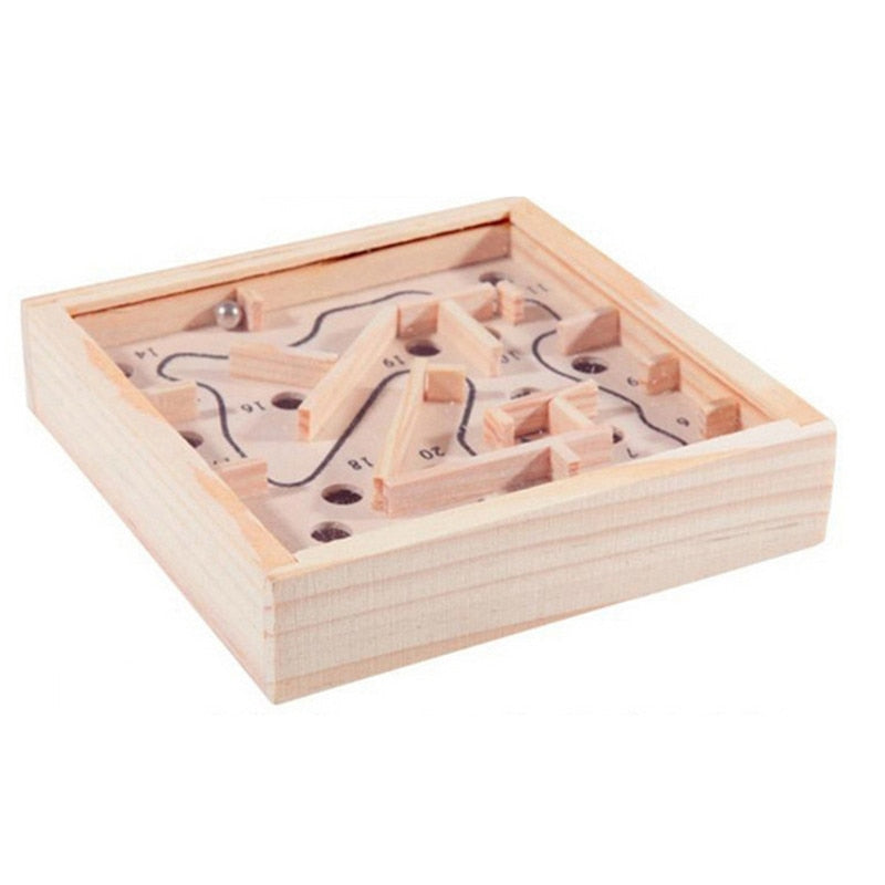 Wooden Labyrinth Board Game for Focused Screen-Free Play