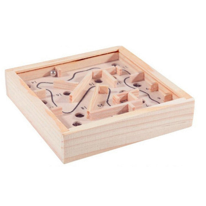 Wooden Labyrinth Board Game for Focused Screen-Free Play