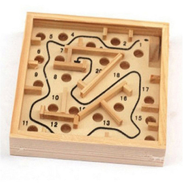 Wooden Labyrinth Board Game for Focused Screen-Free Play