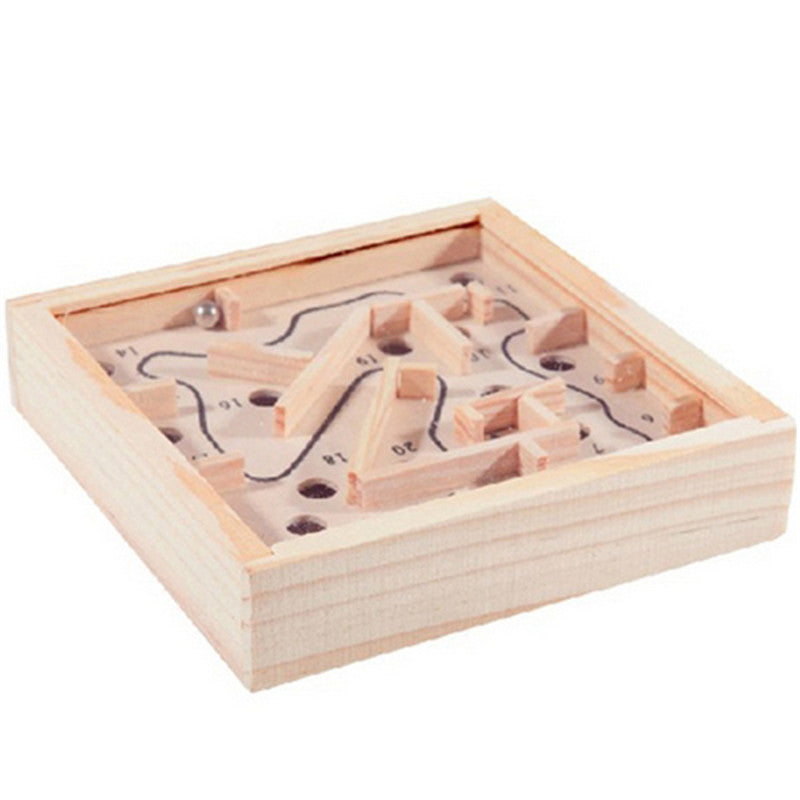 Wooden Labyrinth Board Game for Focused Screen-Free Play
