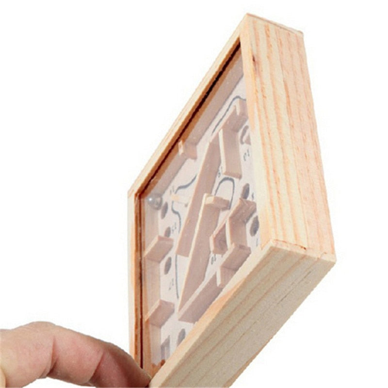 Wooden Labyrinth Board Game for Focused Screen-Free Play