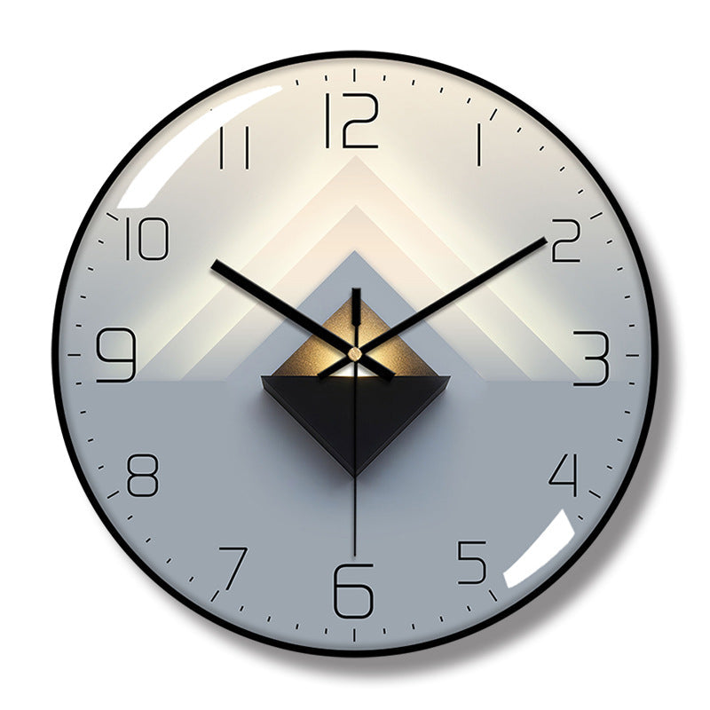 12-Inch Minimalist Wall Clock With Convex Glass Design