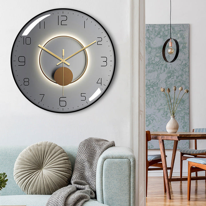 12-Inch Minimalist Wall Clock With Convex Glass Design