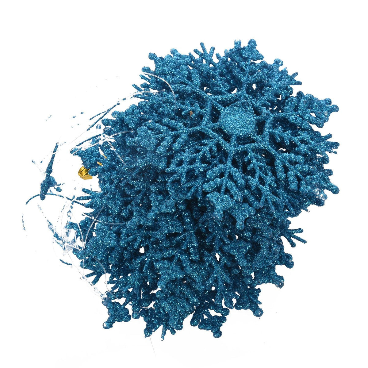 Glitter Snowflake Christmas Ornaments for Blue Trees