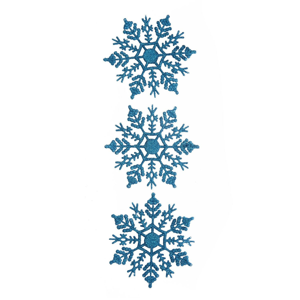 Glitter Snowflake Christmas Ornaments for Blue Trees