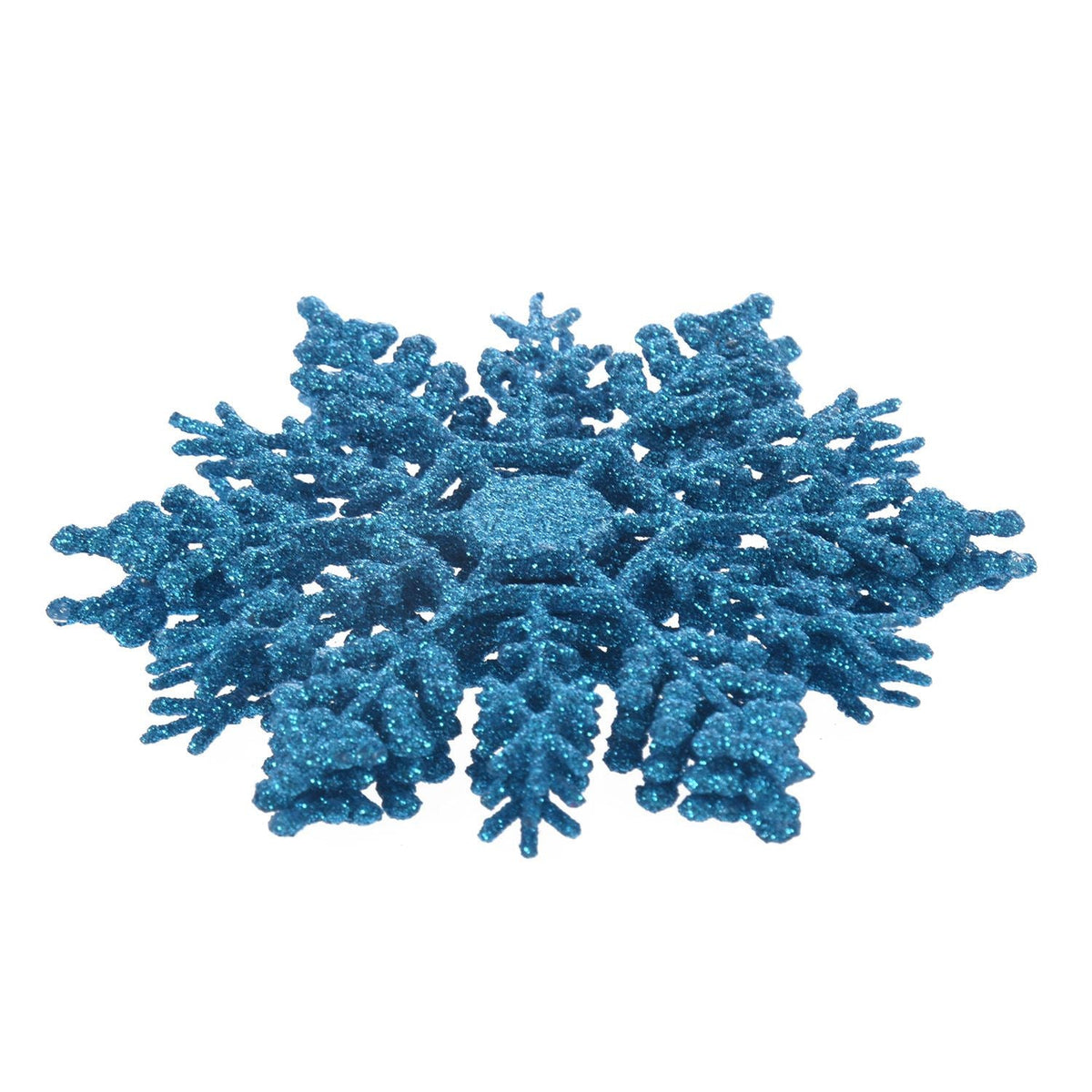 Glitter Snowflake Christmas Ornaments for Blue Trees