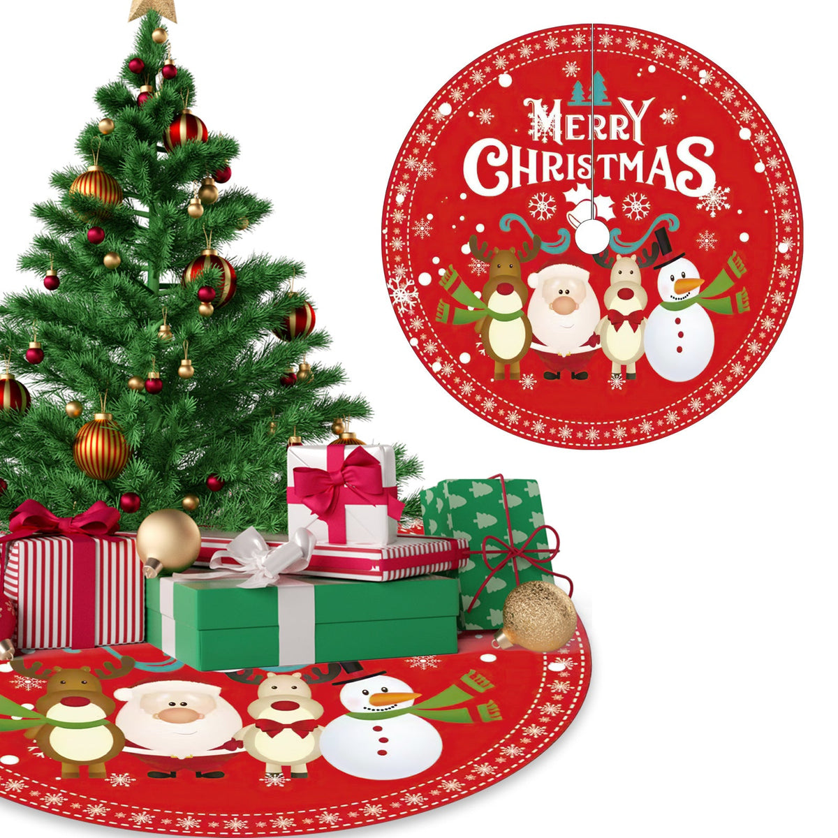 120cm Christmas Tree Skirt for a Polished Holiday Base