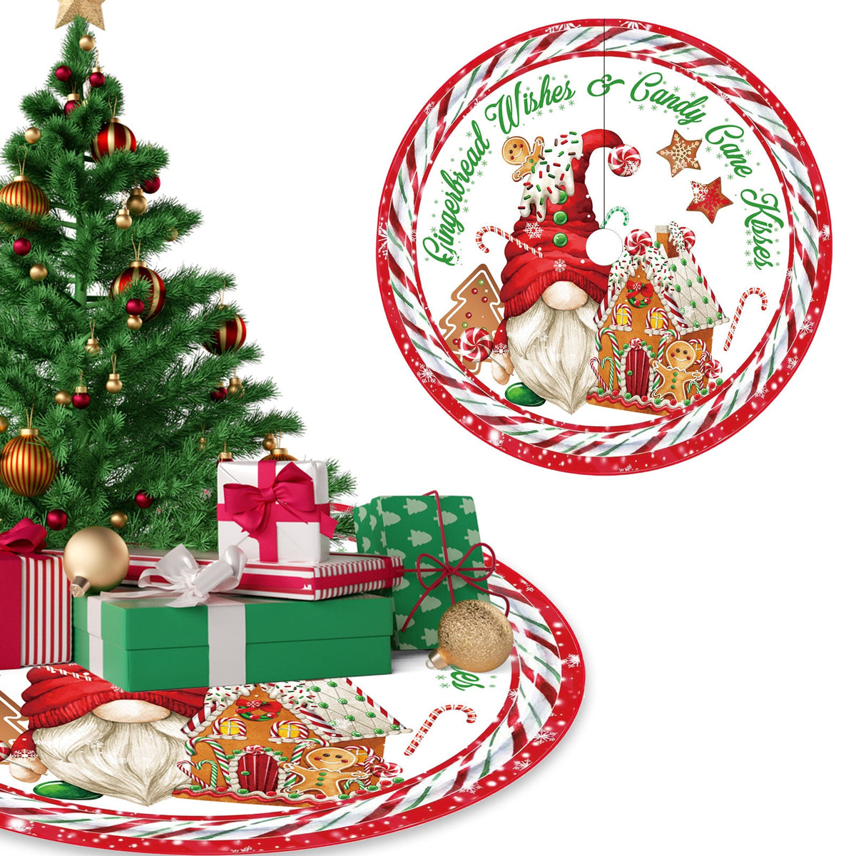 120cm Christmas Tree Skirt for a Polished Holiday Base
