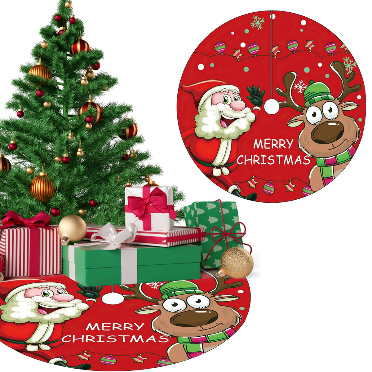 120cm Christmas Tree Skirt for a Polished Holiday Base