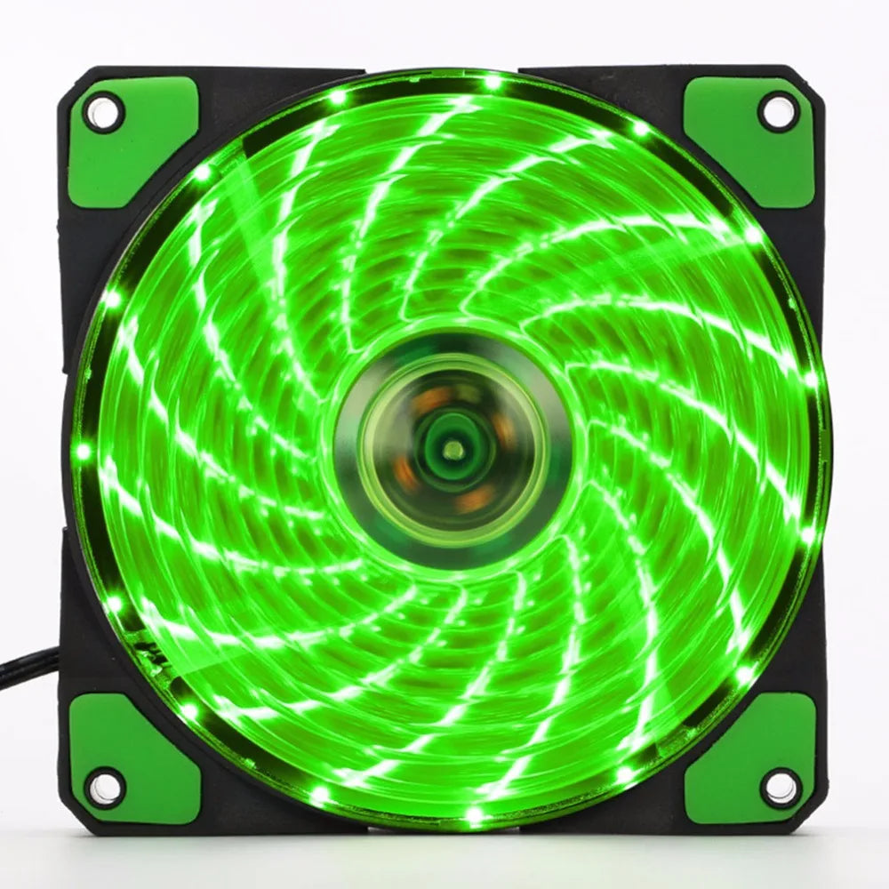 120mm LED Case Fan: Quiet Cooling With 15 Glowing Lights