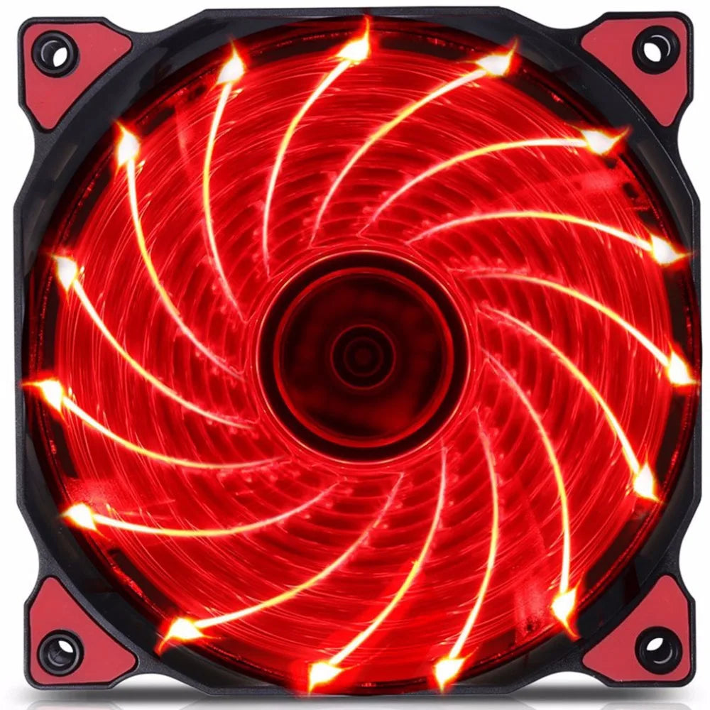 120mm LED Case Fan: Quiet Cooling With 15 Glowing Lights