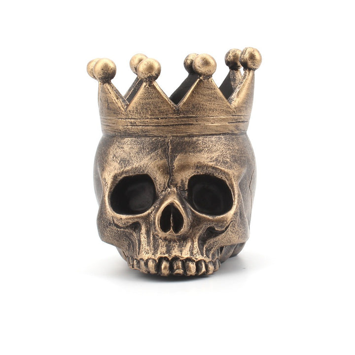 Gothic Skull Crown Candle Holder for Halloween Decor