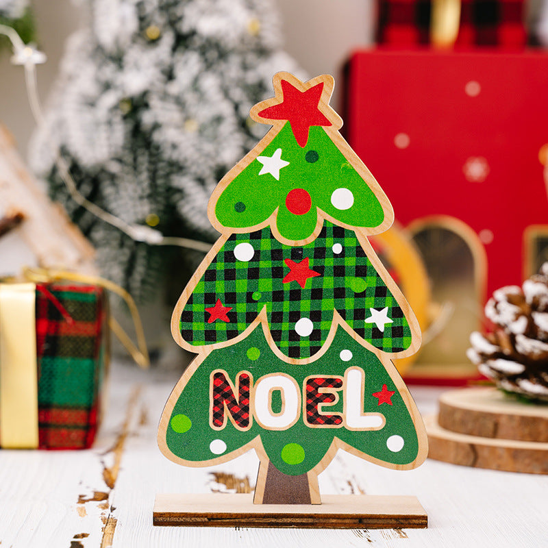 Wooden Christmas Ornaments for Festive Tables and Mantels