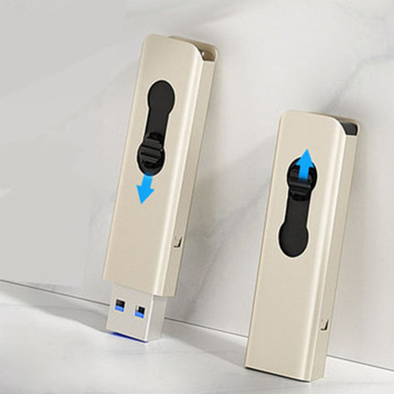 128GB USB 3.1 Flash Drive with Retractable Metal Case