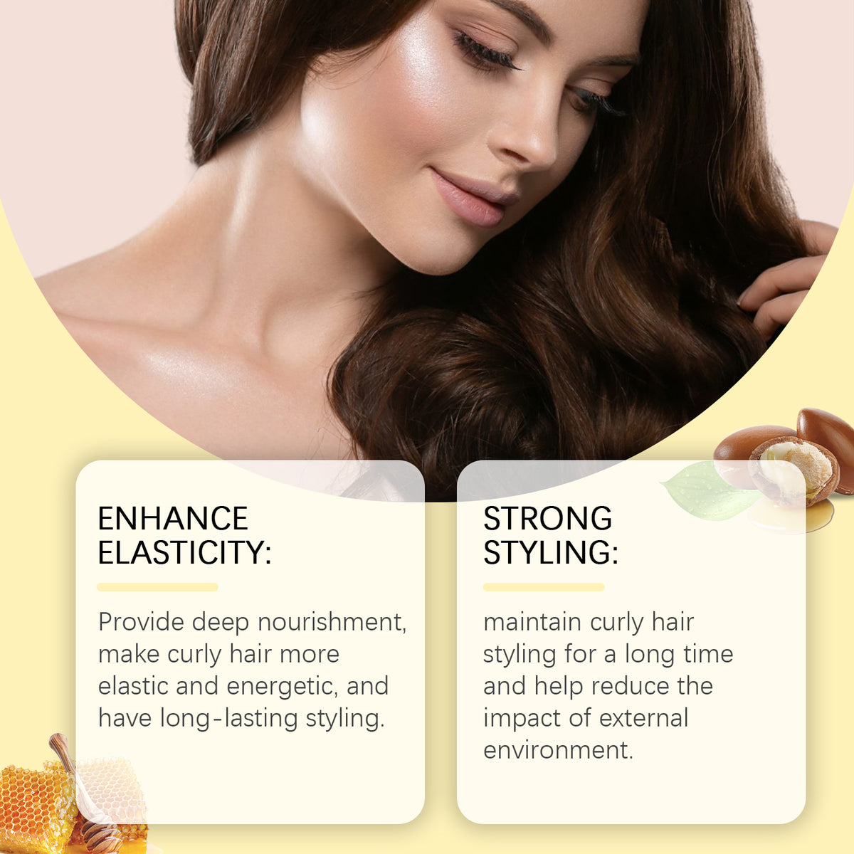 Hair Styling Gel for Smooth, Defined, Frizz-Free Curls