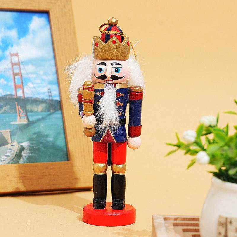 12cm Wooden Nutcracker Set of 5 Christmas Ornaments