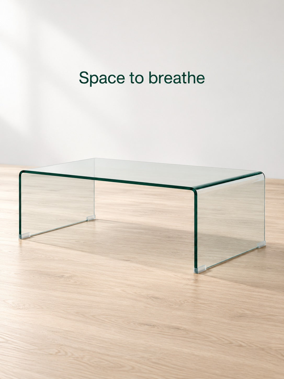 12mm Tempered Glass Coffee Table That Opens Up Rooms