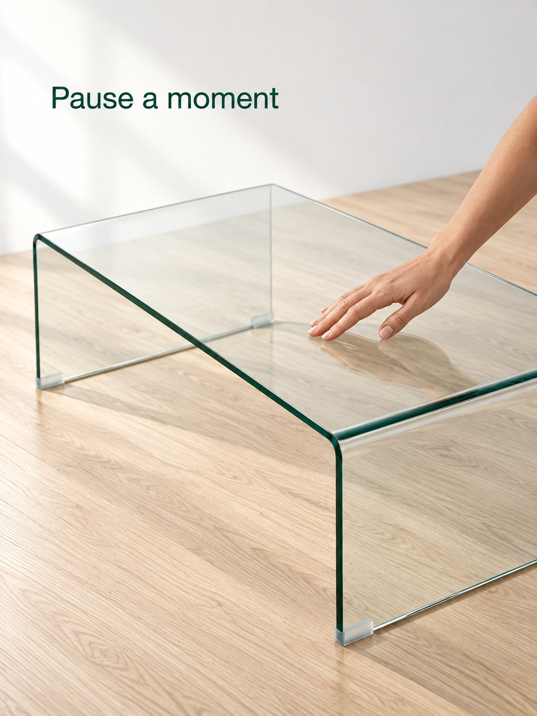 12mm Tempered Glass Coffee Table That Opens Up Rooms
