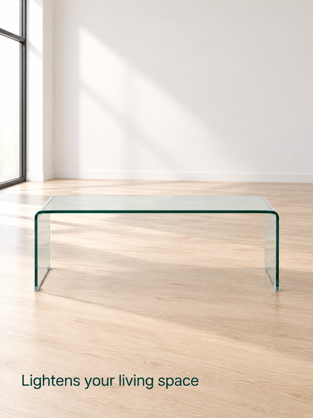 12mm Tempered Glass Coffee Table That Opens Up Rooms